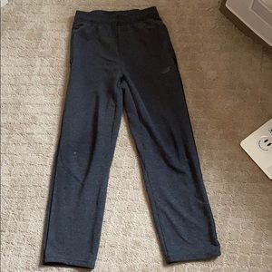 grey and black sweatpants